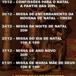 Programação do Natal 2011 – Paróquia Nossa Senhora do Perpétuo Socorro e Santa Rosalia
